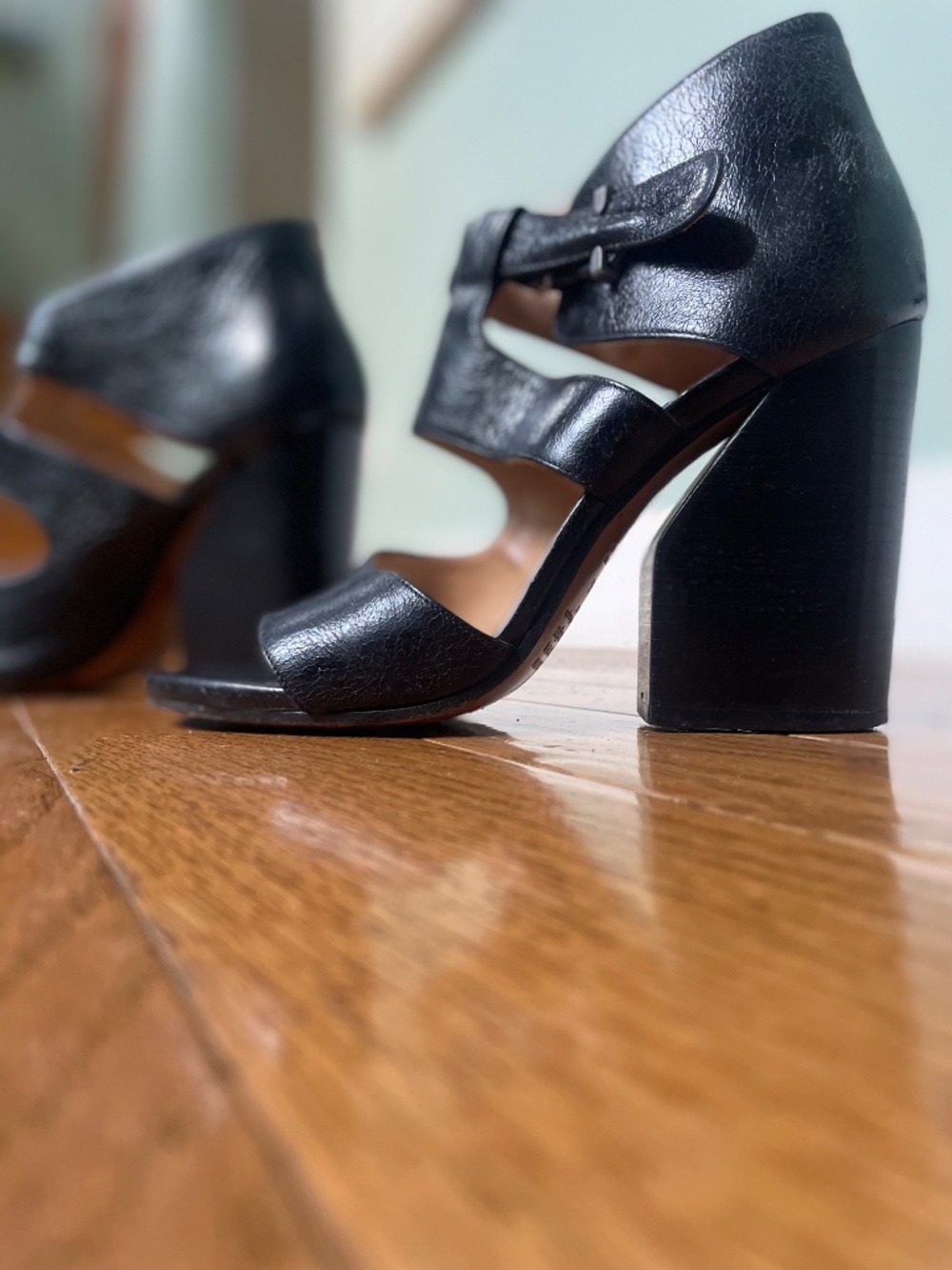 Maison Margiela 39.5 black, open toed, heels
